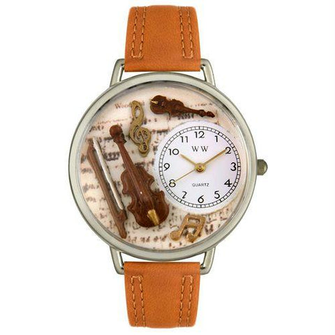 Violin Watch in Silver (Large)