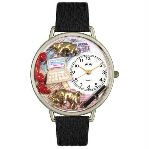 Stock Broker Watch in Silver (Large)