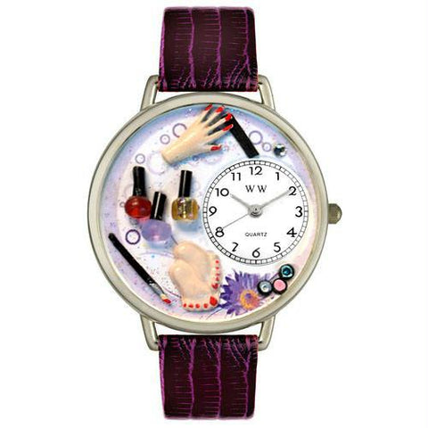 Nail Tech Watch in Silver (Large)