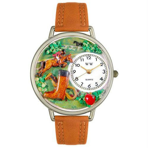 Horse Competition Watch in Silver (Large)