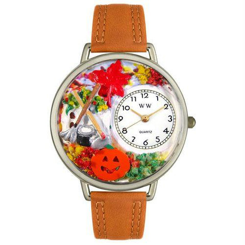 Autumn Leaves Watch in Silver (Large)