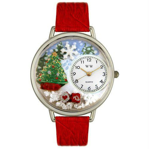 Christmas Tree Watch in Silver (Large)