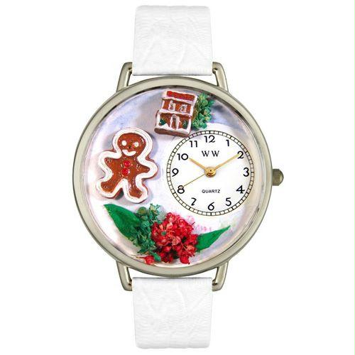 Christmas Gingerbread Watch in Silver (Large)