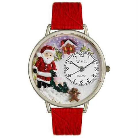 Christmas Santa Claus Watch in Silver (Large)