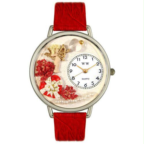 Valentine's Day Watch (Red) in Silver (Large)